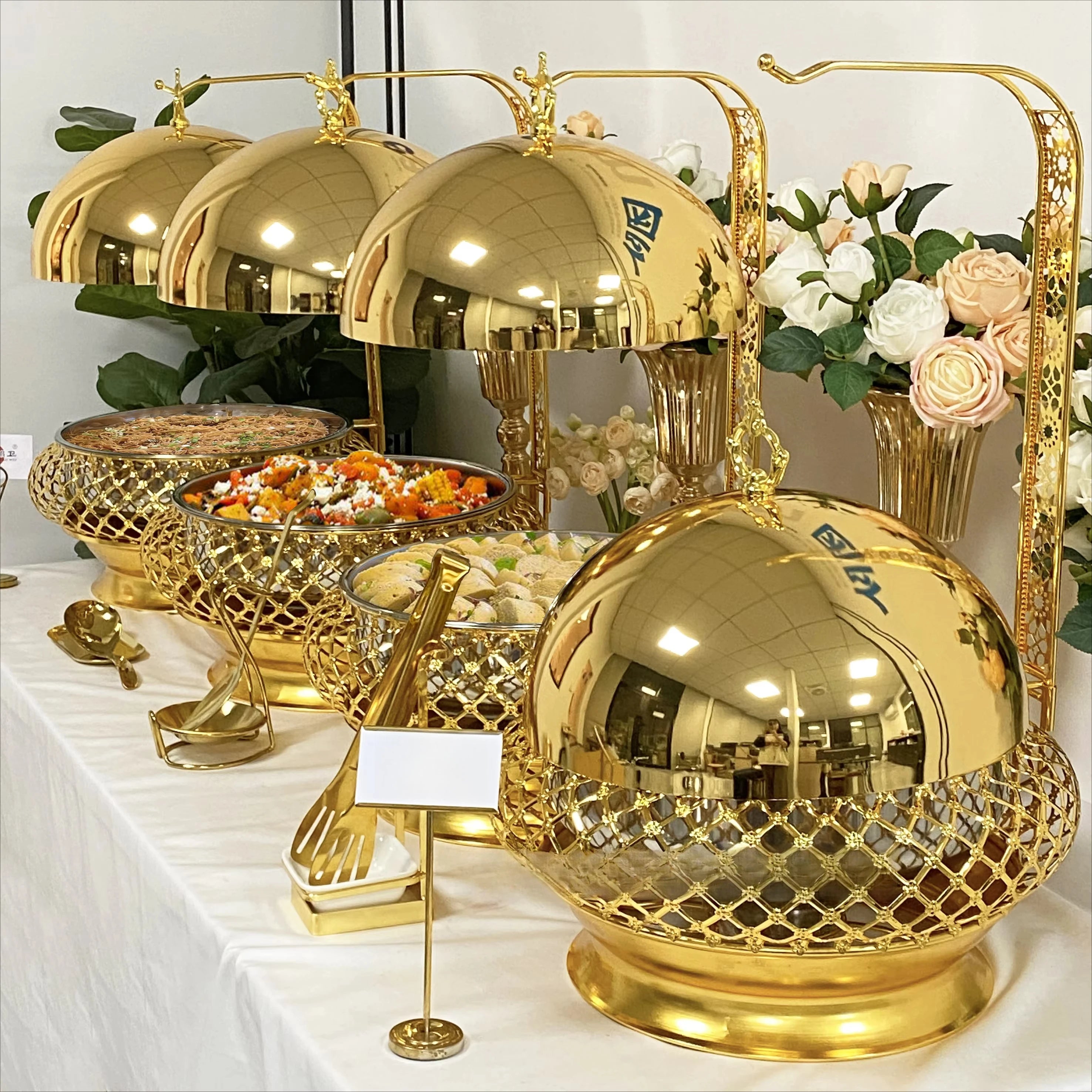 Wedding party supply hot pot buffet warmer catering stainless steel hanging hot pot factory - https://mohammadcollection.com