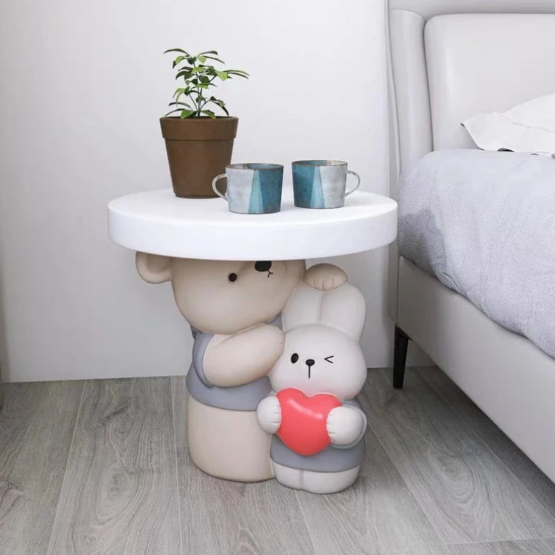 Cream Style Home Decor Parent-child Bear Statue Coffee Table Creative Livingroom Sofa Side Table Bedroom Bedside Table Furniture - ๐๐ฎ ๐๐๐ ๐น๐๐๐๐ ๐ป๐๐๐๐ ๐๐