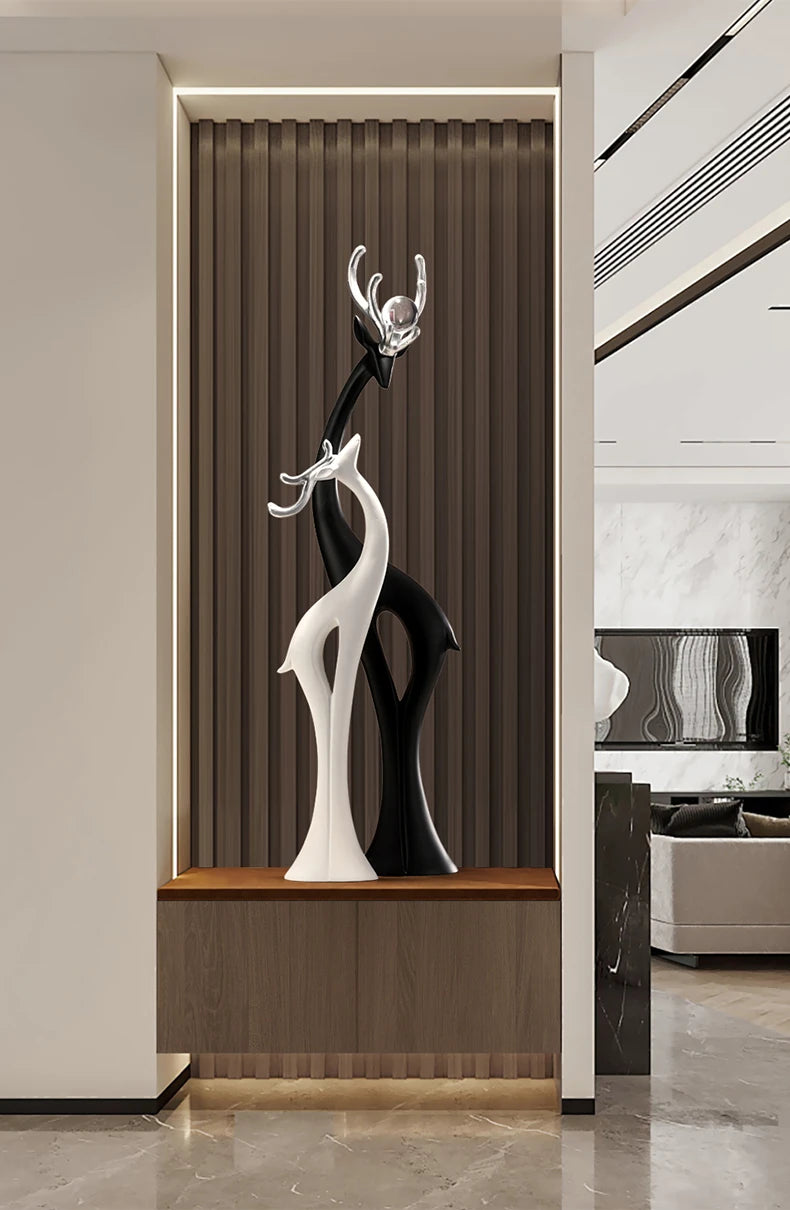 Modern Simple Home Decor Couple Deer Figurine Ornament Light Luxury Living Room TV Cabinet Entrance Desk Decoration Wedding Gift - ๐๐ฎ ๐๐๐ ๐น๐๐๐๐ ๐ป๐๐๐๐ ๐๐