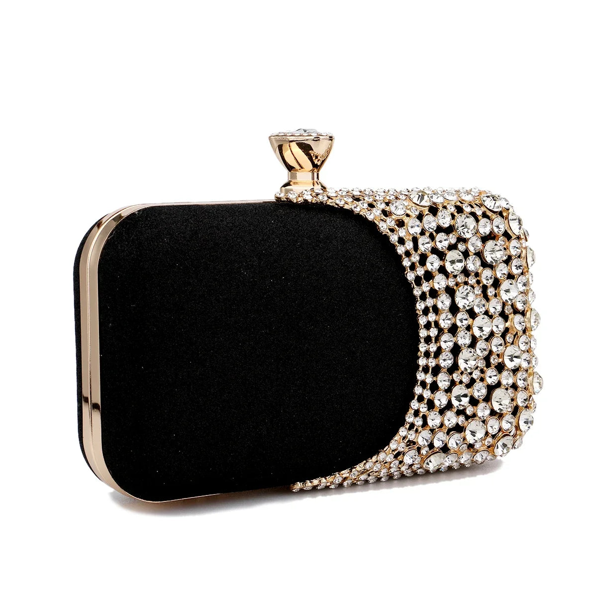 Hollow out black fashion women's evening hand bag with diamond accents by ๐๐ ๐๐๐ ๐น๐๐๐๐ ๐ป๐๐๐๏ฟฝ