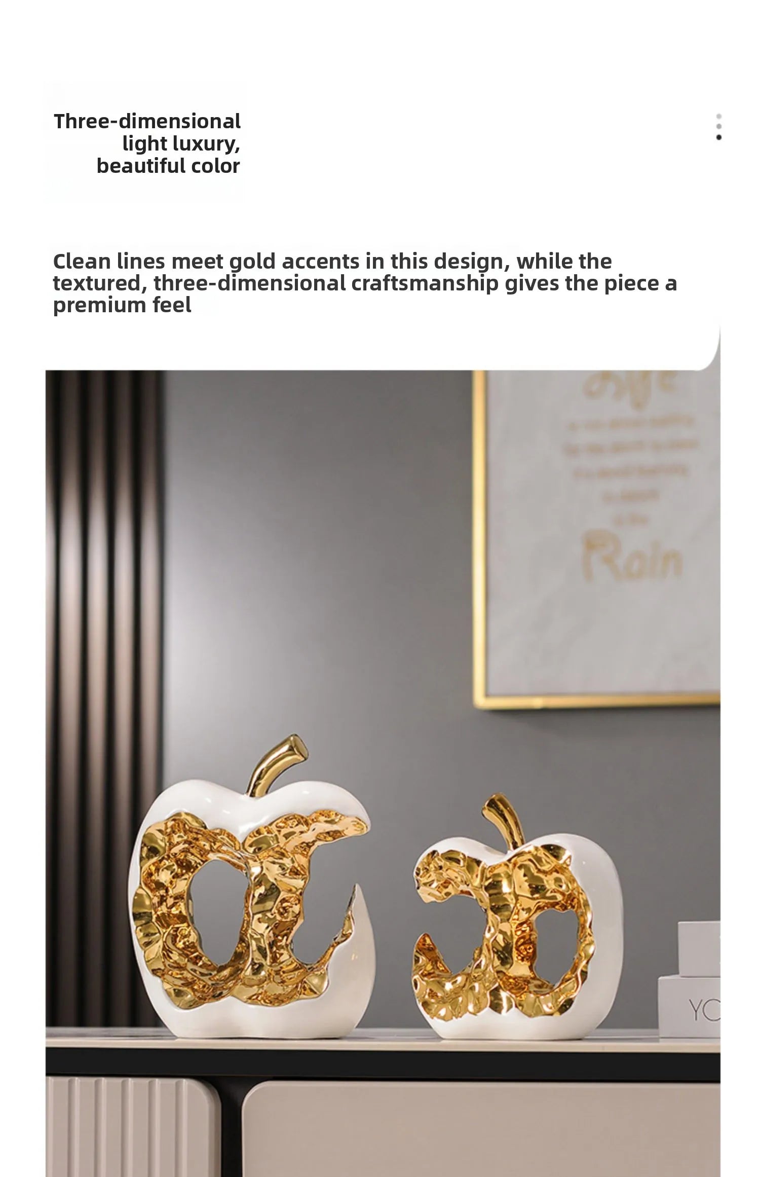 Light Luxury Home Decor Ceramic Apple Ornament Modern Living Room TV Cabinet Wine Cabinet High-end Art Decorative Figurines Gift - ๐๐ฎ ๐๐๐ ๐น๐๐๐๐ ๐ป๐๐๐๐ ๐๐