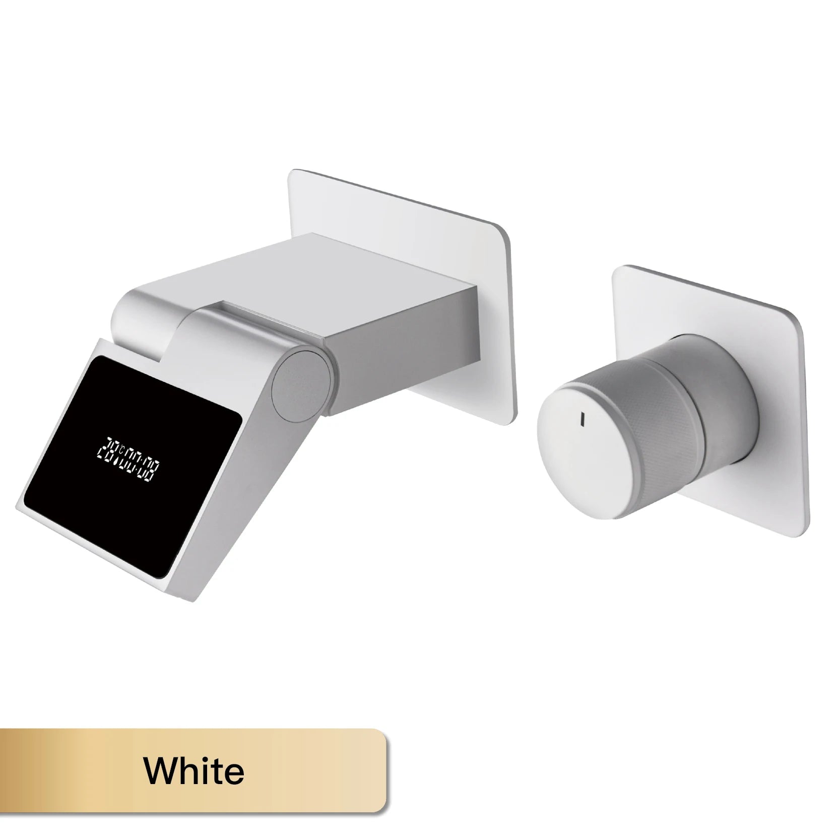 Intelligent black brass bathroom faucet with LED digital display design Hidden single handle cold & hot 2 control wash basin Tap - https://mohammadcollection.com