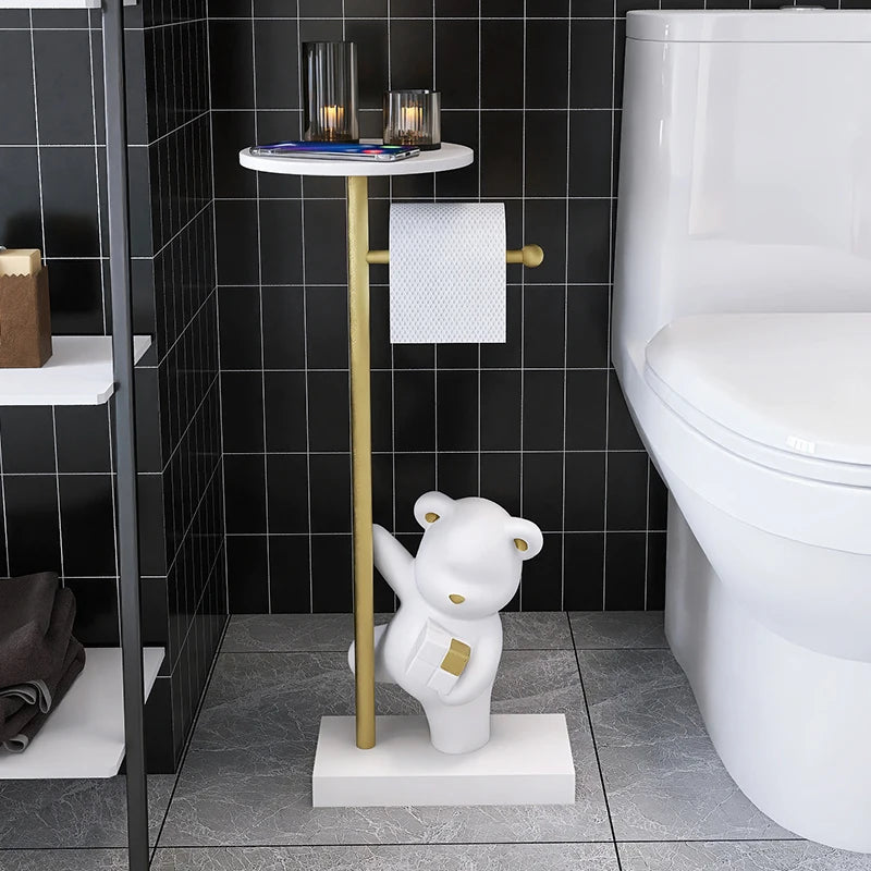 Nordic simple household decoration Bear figurine toilet roll paper rack floor decoration storage rack beside bathroom toilet - ๐๐ฎ ๐๐๐ ๐น๐๐๐๐ ๐ป๐๐๐๐ ๐๐