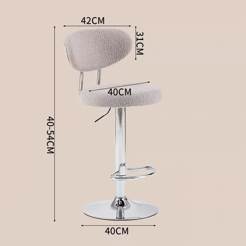 Rotating Lifting Bar Chair, High Foot Stool, Nordic Furniture, Backrest, Velvet Bar Stool, Bar Stools For Kitchen, Counter Stool - ๐๐ฎ ๐๐๐ ๐น๐๐๐๐ ๐ป๐๐๐๐ ๐๐