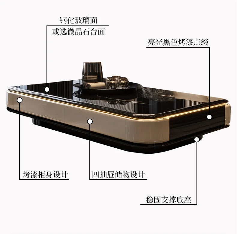 Modern minimalist black glass microcrystalline stone slate home table by ๐๐ ๐๐๐ ๐น๐๐๐๐ ๐ป๐๐๐๏ฟฝ