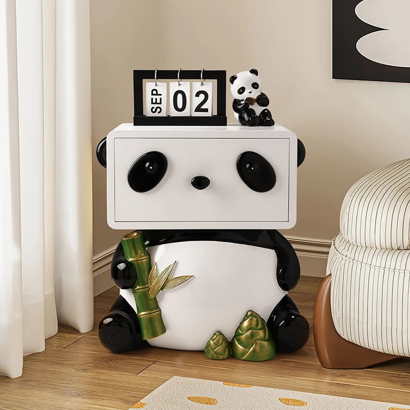 Cute Panda Bedside Table, Creative Floor Storage Ornament, Living Room, Bedroom, Sofa, Side Cabinet, Home Decoration, Furniture - ๐๐ฎ ๐๐๐ ๐น๐๐๐๐ ๐ป๐๐๐๐ ๐๐