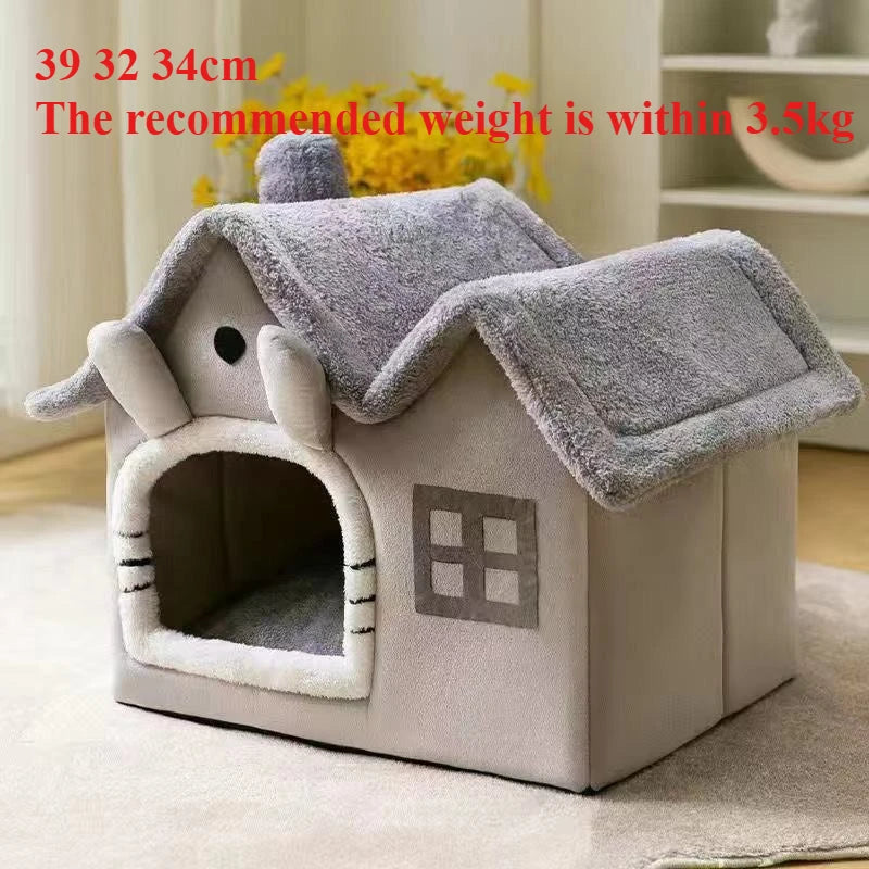3kgFoldable Puppy House Small Dog Kennel Bed