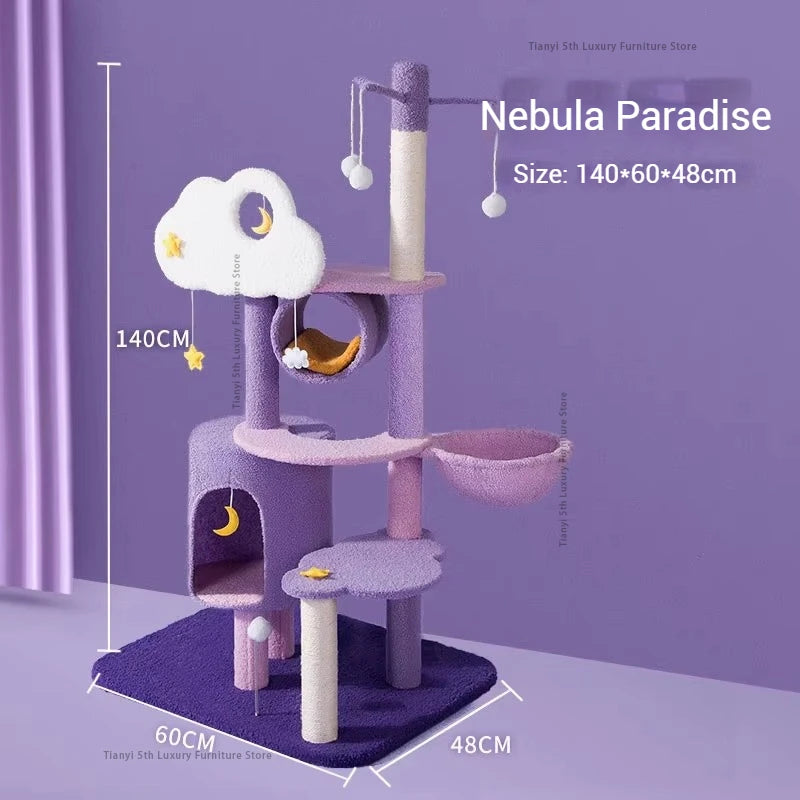 Luxury MC THE BLACK DIAMOND Designers Denmark Cat Climbing Frame and Space Capsule Tree with cozy condo for cats.