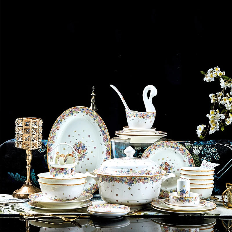 50-piece porcelain dinner set by 𝕄𝕔 𝕋𝕙𝕖 𝔹𝕝𝕒𝕔𝕜 𝔻𝕚𝕒𝕞𝕠𝕟�
