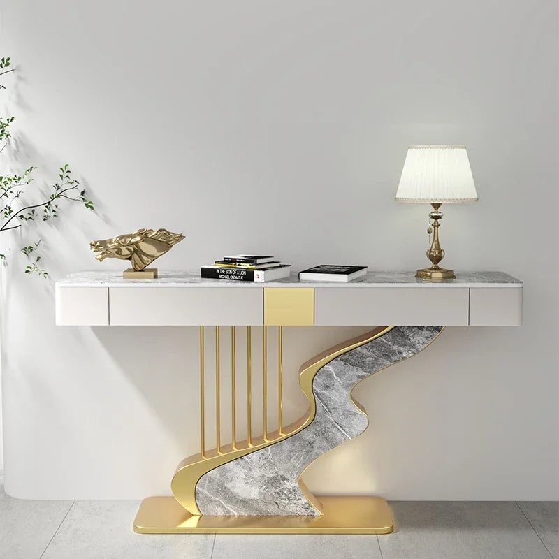 MC Midcentury Metal Console Table Modern