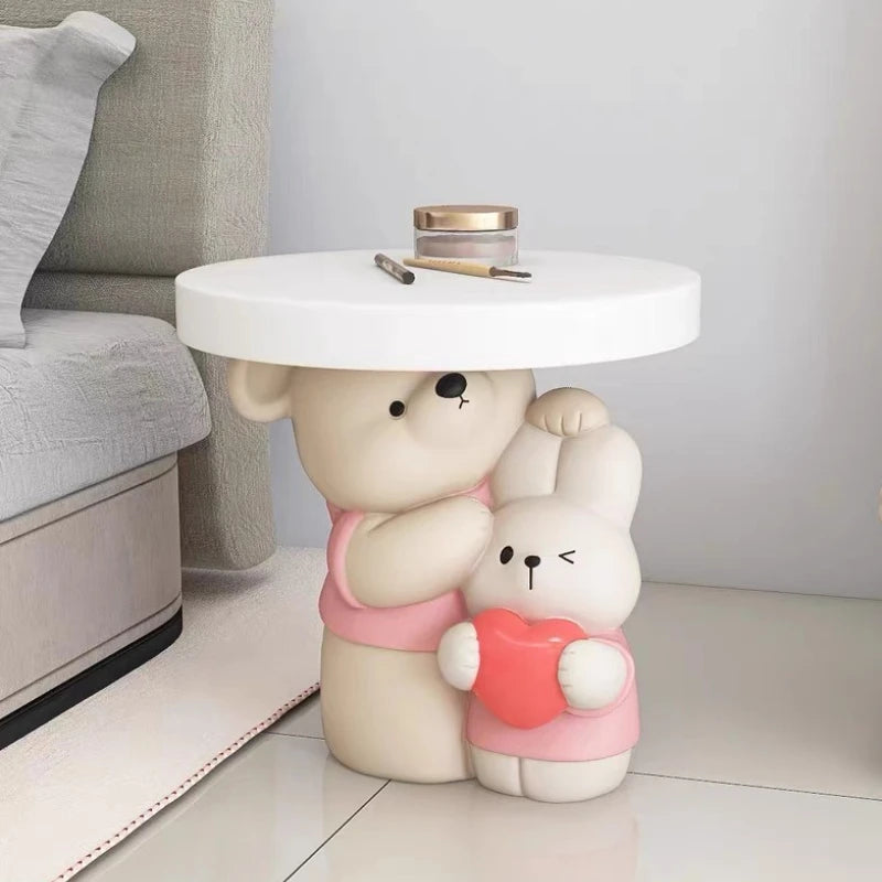 Cream Style Home Decor Parent-child Bear Statue Coffee Table Creative Livingroom Sofa Side Table Bedroom Bedside Table Furniture - ๐๐ฎ ๐๐๐ ๐น๐๐๐๐ ๐ป๐๐๐๐ ๐๐