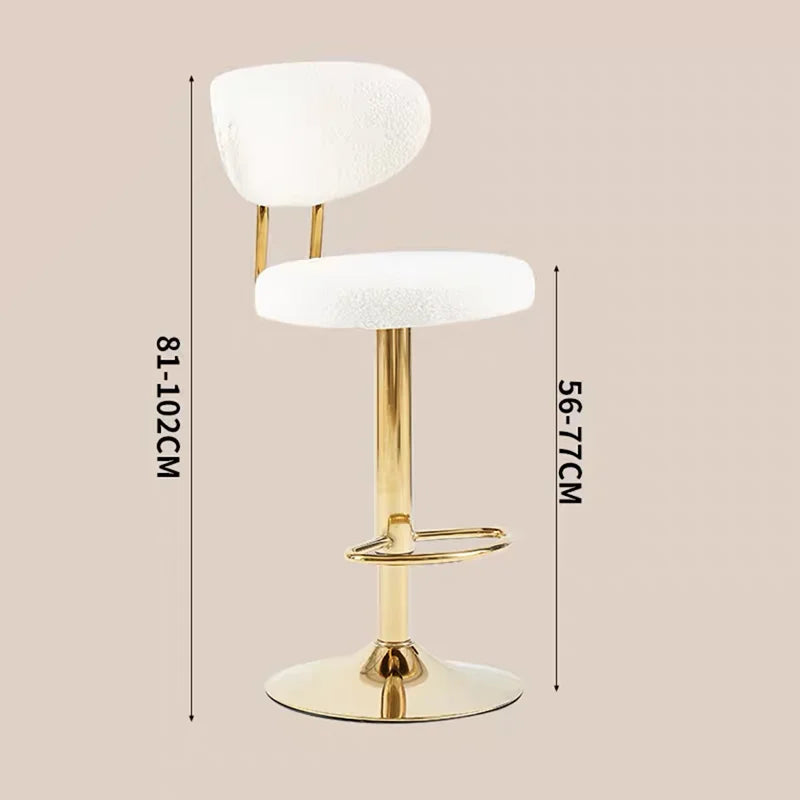 Rotating Lifting Bar Chair, High Foot Stool, Nordic Furniture, Backrest, Velvet Bar Stool, Bar Stools For Kitchen, Counter Stool - ๐๐ฎ ๐๐๐ ๐น๐๐๐๐ ๐ป๐๐๐๐ ๐๐