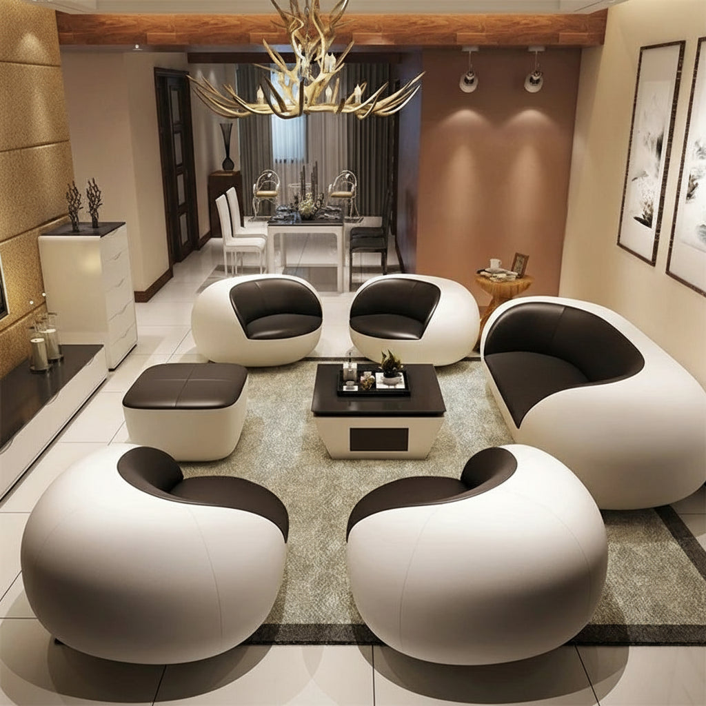 Modern Italian leather sofa by MC THE BLACK DIAMOND, featuring top-grade cow leather, stylish design, and comfortable living room furniture