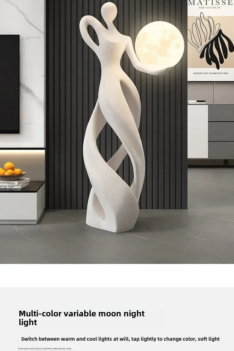 Creative Home Decor Flocking Art Statue Abstract Girl Figure Modern Indoor Luxury Living Room Porch Shine Decoration Sculpture - ๐๐ฎ ๐๐๐ ๐น๐๐๐๐ ๐ป๐๐๐๐ ๐๐