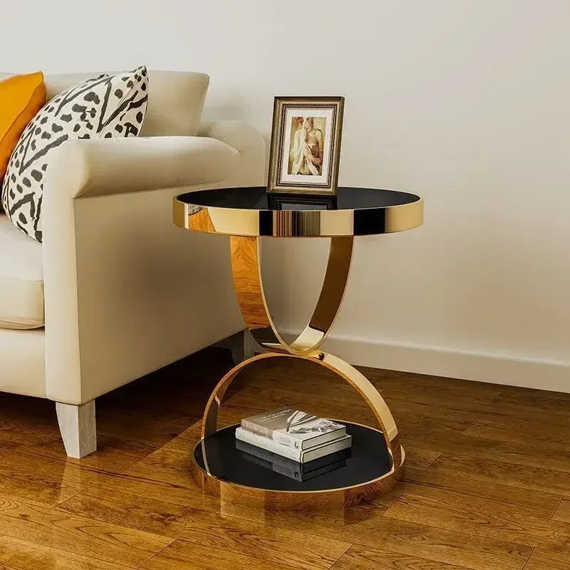 Modern stainless steel and glass sofa side table by ๐๐ ๐๐๐ ๐น๐๐๐๐ ๐ป๐๐๐๐ ๏ฟฝ