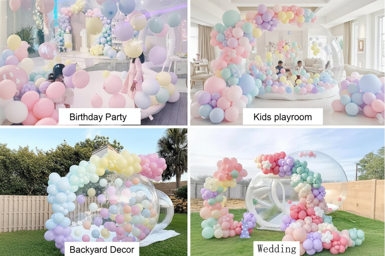 Outdoor Transparent Inflatable Crystal Dome Bubble Rooms Inflatable Bubble Tent With Balloons Inflatable Bubble House - https://mohammadcollection.com