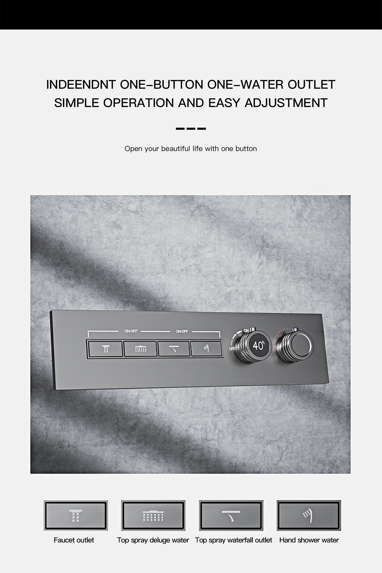 Wall-mounted black brass shower system from ๐๐ ๐๐๐ ๐น๐๐๐๐ ๐ป๐๐๐๐ ๐๏ฟฝ