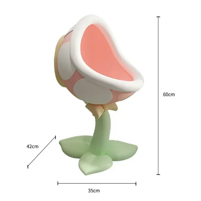 Home Decor Sofa Side Table Big Mouth Flower Large Floor Storage Snacks Ornament Bedroom Decoration Nightstand Furniture Shipping - https://mohammadcollection.com