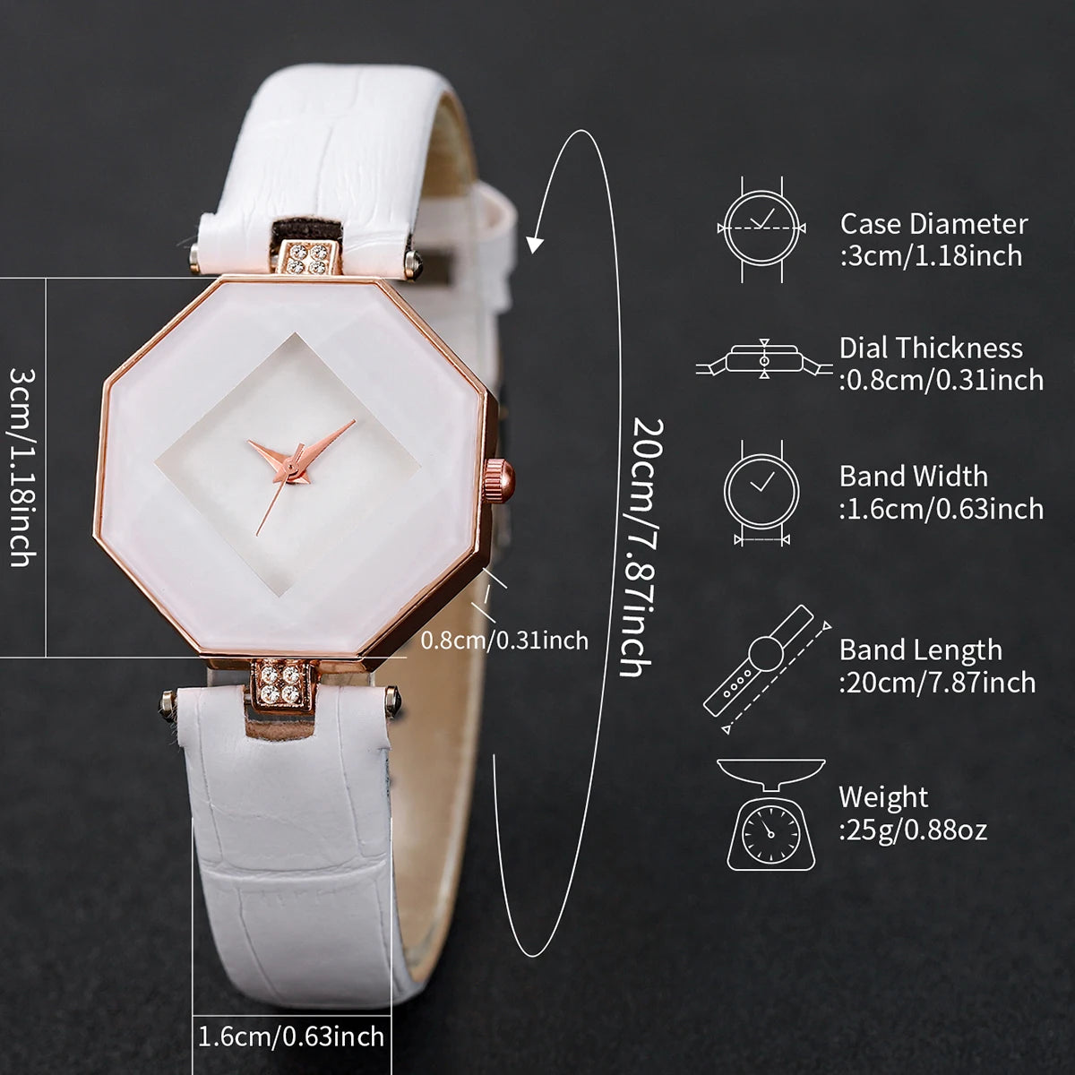 Women's casual leather band watch by 𝕄𝕔 𝕋𝕙𝕖 𝔹𝕝𝕒𝕔𝕜 𝔻𝕚𝕒𝕞𝕠𝕟�