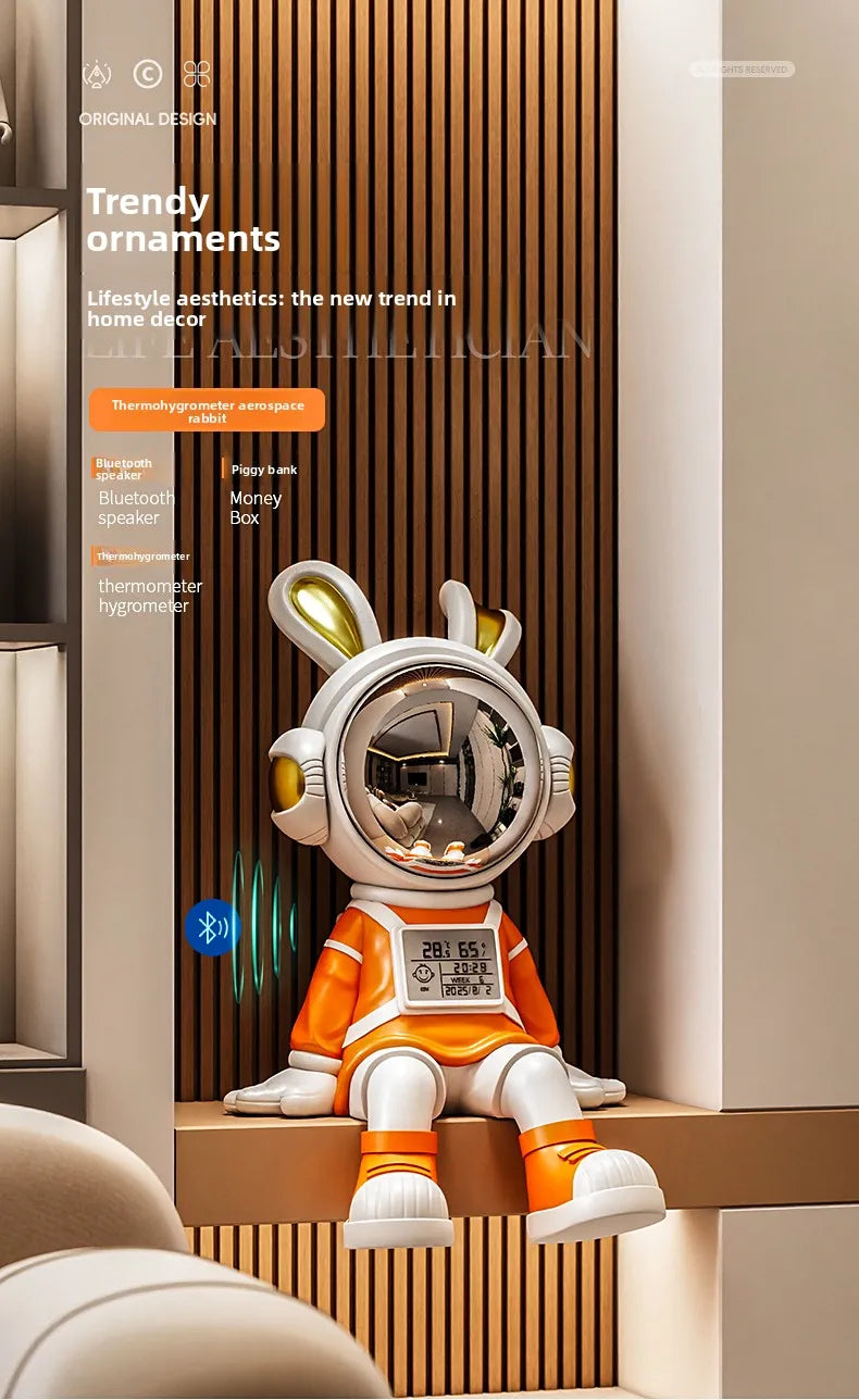 Astronaut Rabbit Sitting Desk Decoration Nordic Luxury Living Room Entrance TV Cabinet Decorative Figurines Housewarming Gift - ๐๐ฎ ๐๐๐ ๐น๐๐๐๐ ๐ป๐๐๐๐ ๐๐