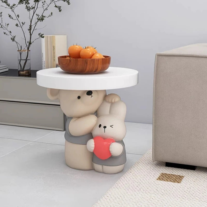 Cream Style Home Decor Parent-child Bear Statue Coffee Table Creative Livingroom Sofa Side Table Bedroom Bedside Table Furniture - ๐๐ฎ ๐๐๐ ๐น๐๐๐๐ ๐ป๐๐๐๐ ๐๐