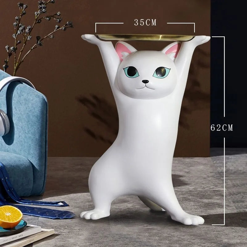MOMO Enchanting Cat Coffee Table Welcome Large Living Room TV Stand Sofa Next To Floor Tray Housewarming Gift Large Ornaments - https://mohammadcollection.com