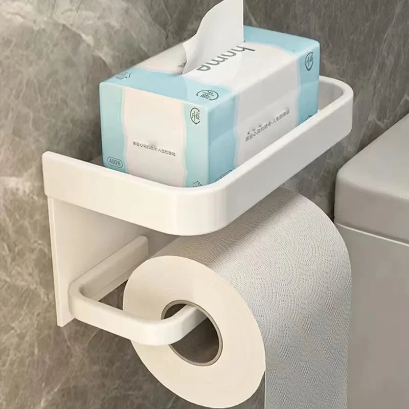Black Gold Toilet Paper Holder Bathroom Wall Mount Multifunction WC Phone Towel Roll Shelf Accessories - https://mohammadcollection.com