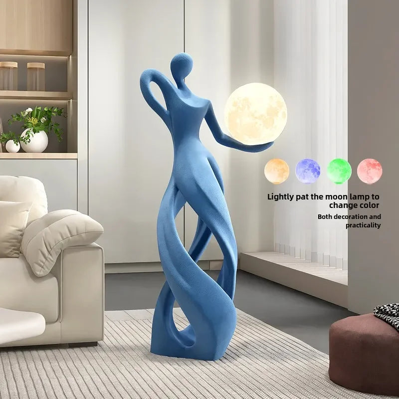 Creative Home Decor Flocking Art Statue Abstract Girl Figure Modern Indoor Luxury Living Room Porch Shine Decoration Sculpture - ๐๐ฎ ๐๐๐ ๐น๐๐๐๐ ๐ป๐๐๐๐ ๐๐