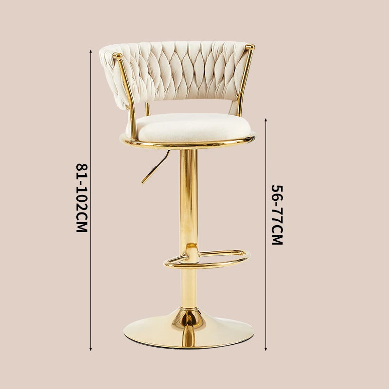 Rotating Lifting Bar Chair, High Foot Stool, Nordic Furniture, Backrest, Velvet Bar Stool, Bar Stools For Kitchen, Counter Stool - ๐๐ฎ ๐๐๐ ๐น๐๐๐๐ ๐ป๐๐๐๐ ๐๐