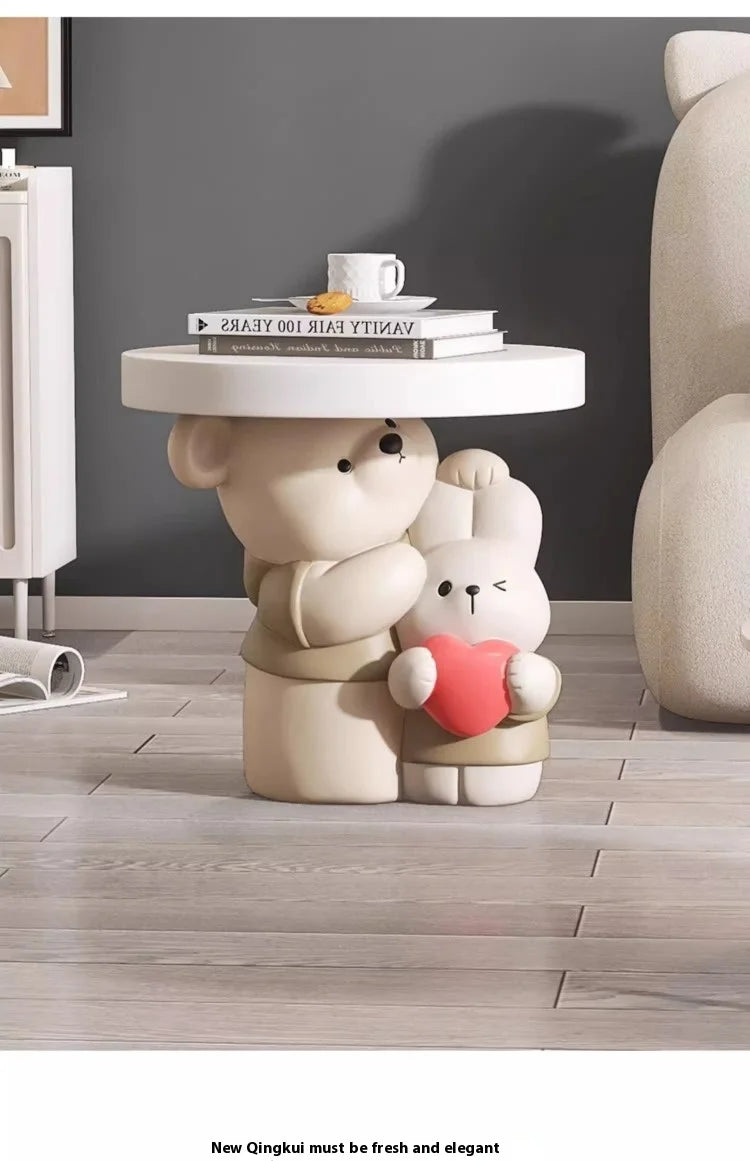 Cream Style Home Decor Parent-child Bear Statue Coffee Table Creative Livingroom Sofa Side Table Bedroom Bedside Table Furniture - ๐๐ฎ ๐๐๐ ๐น๐๐๐๐ ๐ป๐๐๐๐ ๐๐