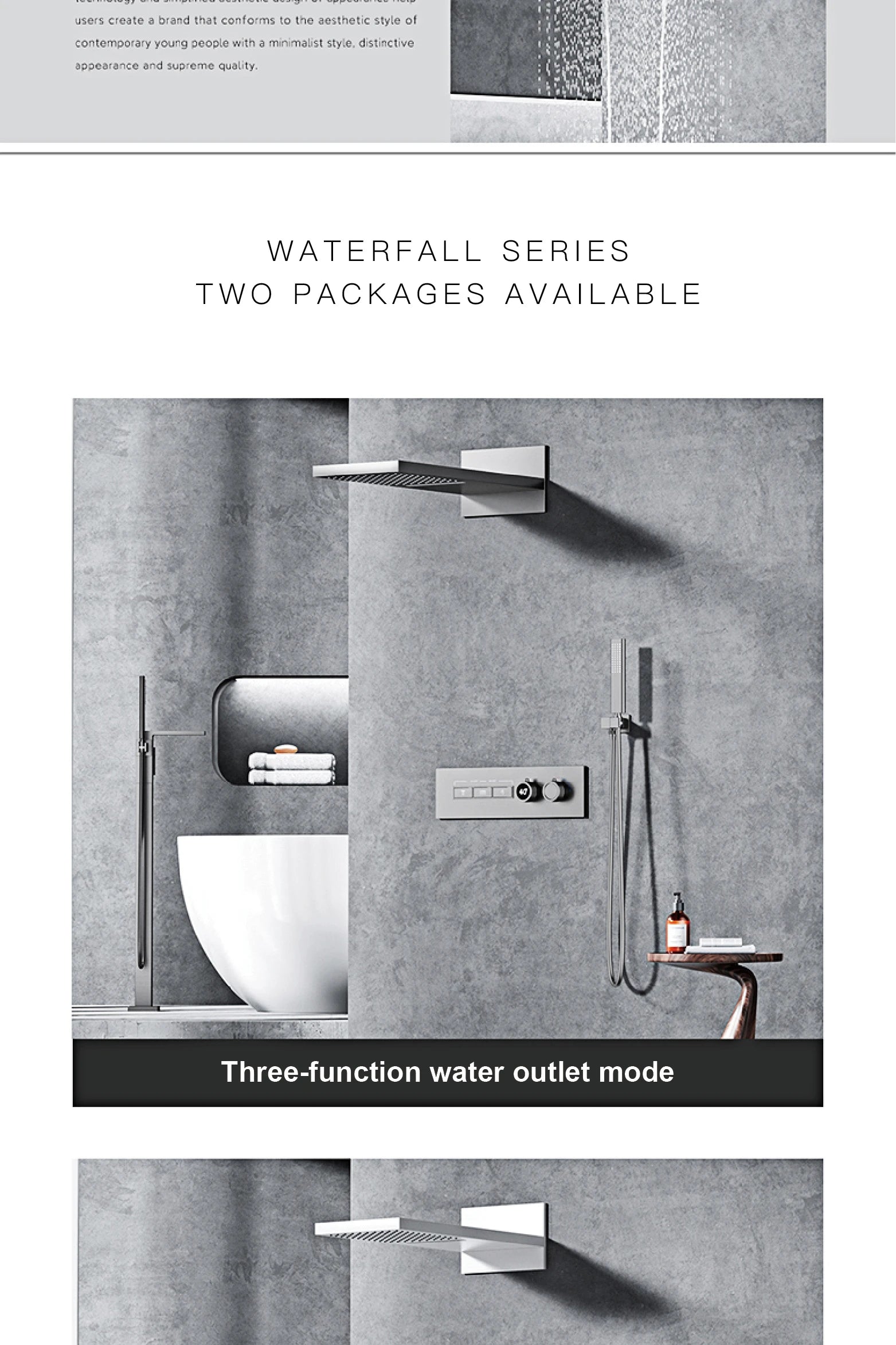 Luxury black brass shower system wall-mounted for bath from ๐๐ ๐๐๐ ๐น๐๐๐๐ ๐ป๐๐๐๐ ๏ฟฝ