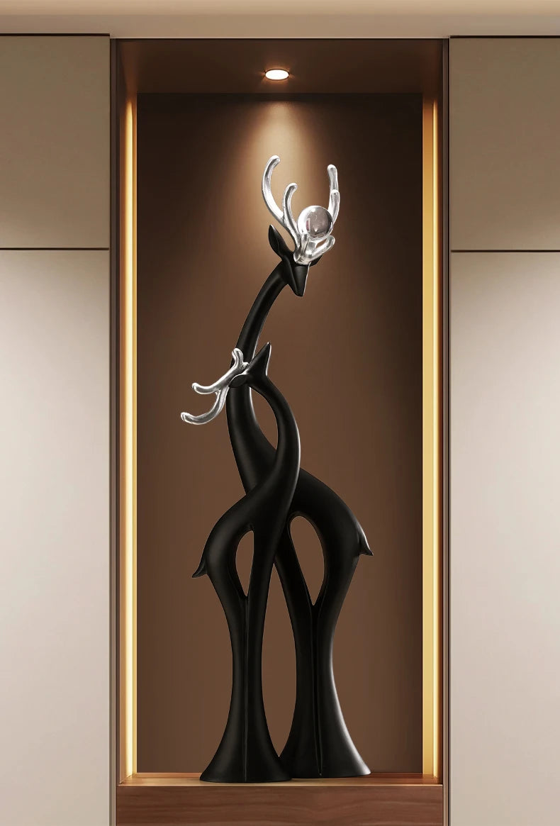 Modern Simple Home Decor Couple Deer Figurine Ornament Light Luxury Living Room TV Cabinet Entrance Desk Decoration Wedding Gift - ๐๐ฎ ๐๐๐ ๐น๐๐๐๐ ๐ป๐๐๐๐ ๐๐