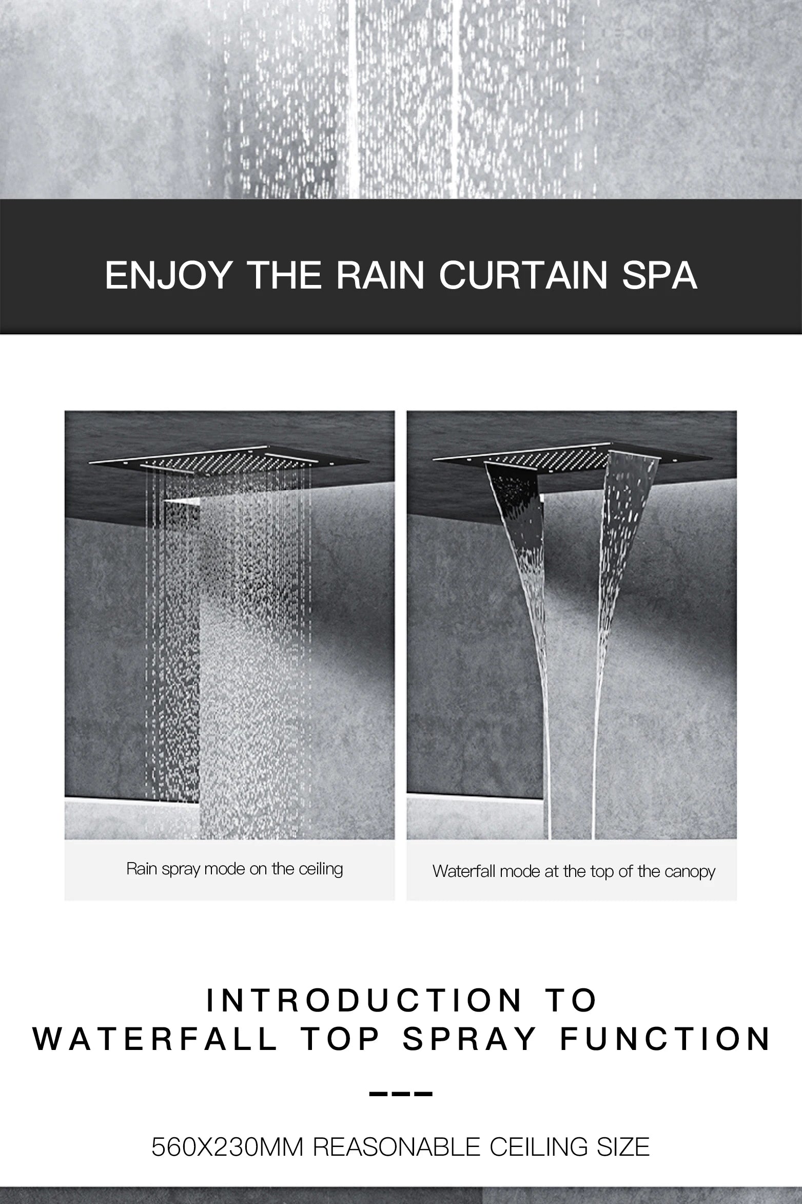 Luxury black brass shower system wall-mounted for bath from ๐๐ ๐๐๐ ๐น๐๐๐๐ ๐ป๐๐๐๐ ๏ฟฝ