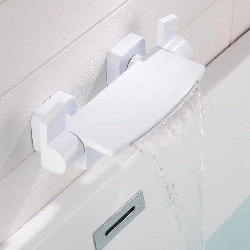 Black Bathroom Waterfall bath faucet from 𝕄𝕔 𝕋𝕙𝕖 𝔹𝕝𝕒𝕔𝕜 𝔻𝕚𝕒𝕞𝕠𝕟�
