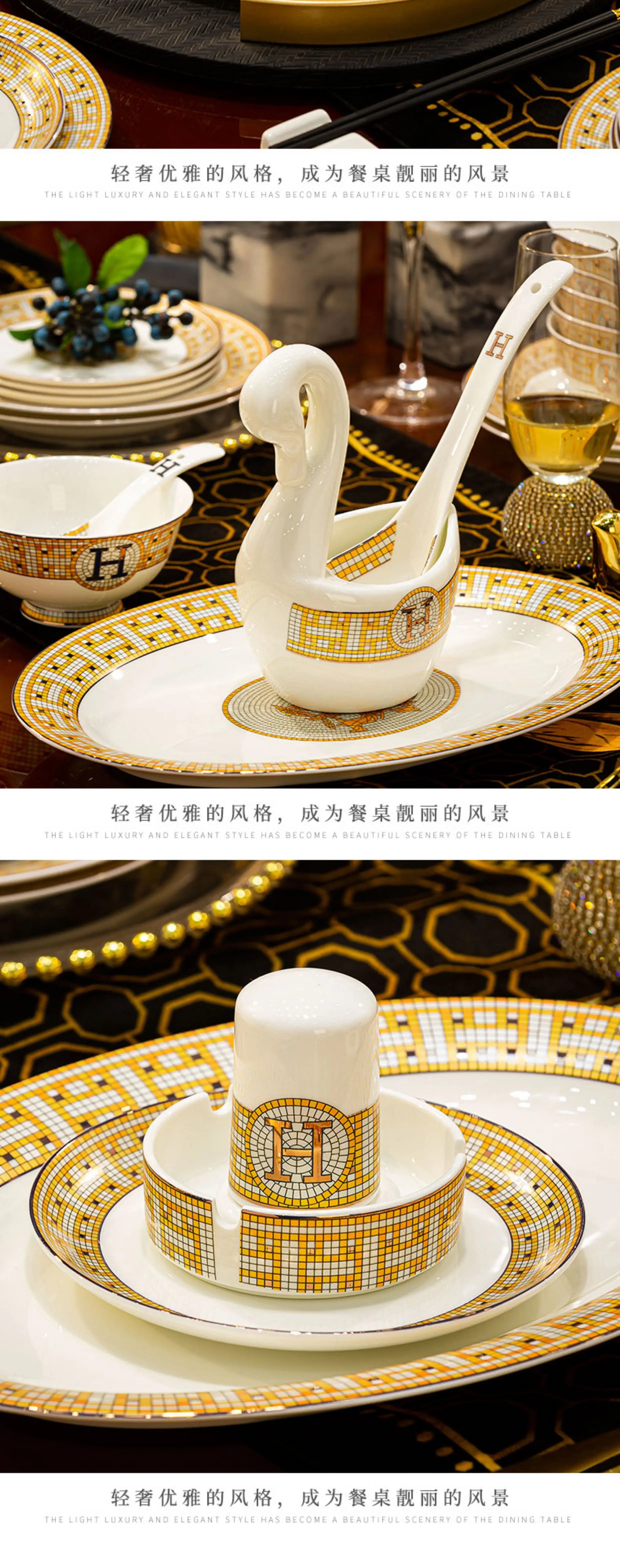 Bone China luxury dinnerware set by ๐๐ ๐๐๐ ๐น๐๐๐๐ ๐ป๐๐๐๐ ๐๏ฟฝ