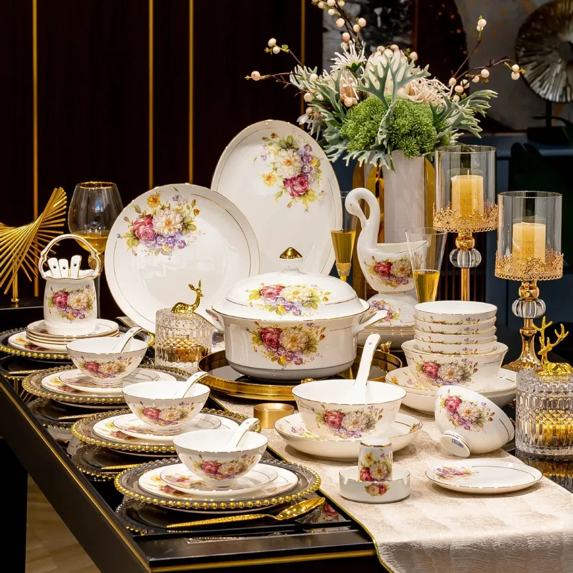 Set of 60-piece European style dinnerware by ๐๐ฎ ๐๐๐ ๐น๐๐๐๐ ๐ป๐๐๐๐ ๏ฟฝ