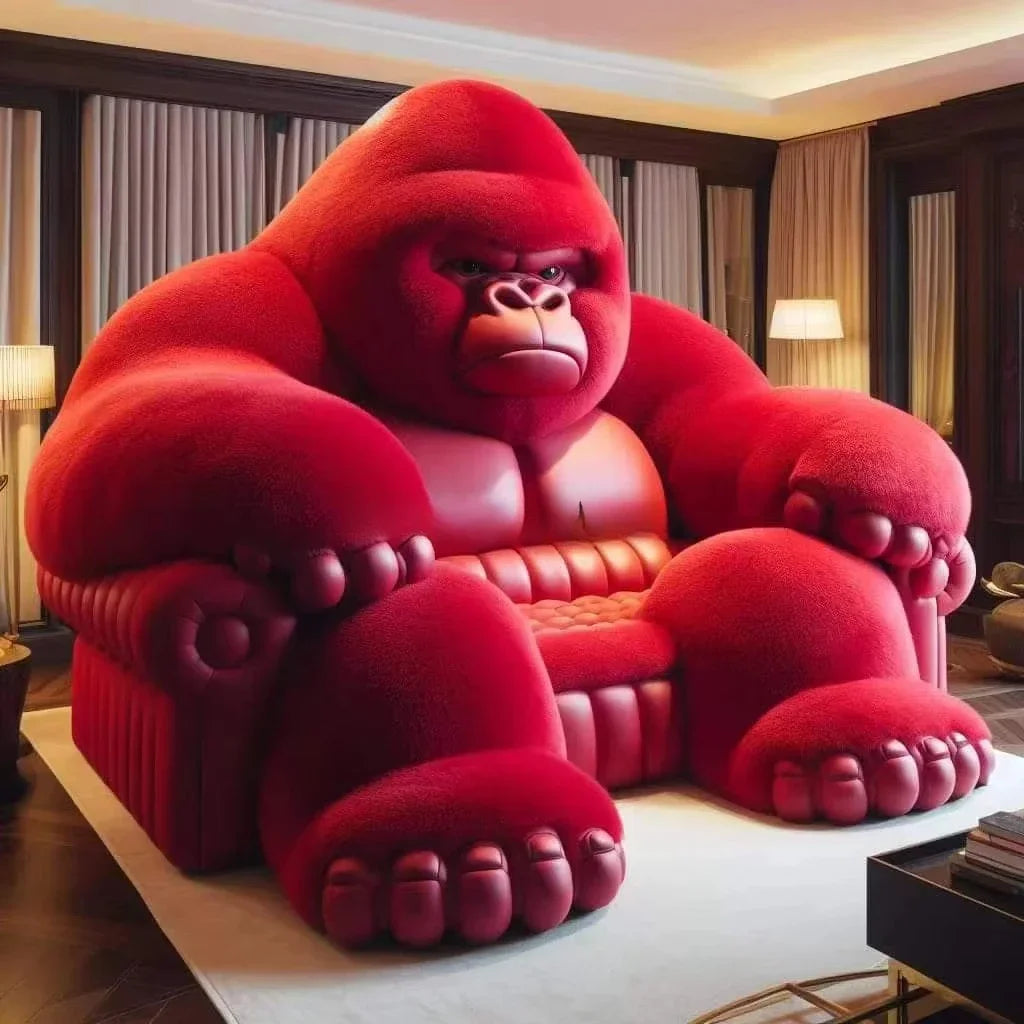 A Custom Internet celebrity modern gorilla King Kong designer creative design living room leather sofa sofa - https://mohammadcollection.com