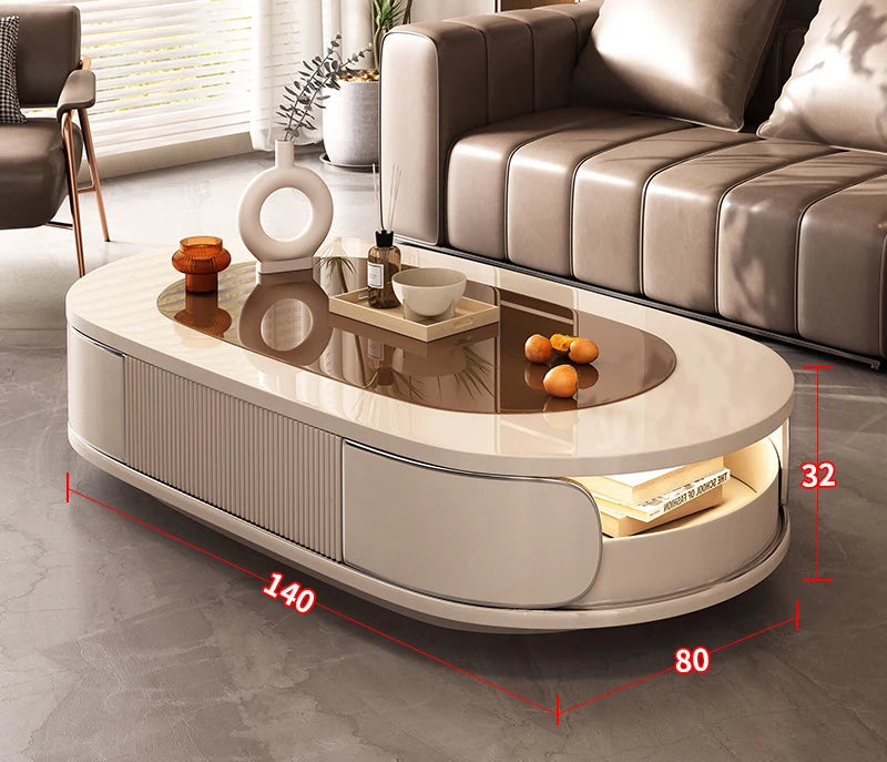 Storage Aesthetic Coffee Table Minimalist Nordic Luxury Design