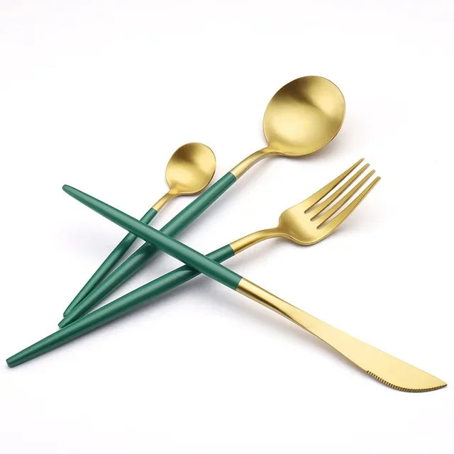 Green ceramic plate from Mc The Black Diamonds, designed for steak and food serving, with a sleek kitchen style.
