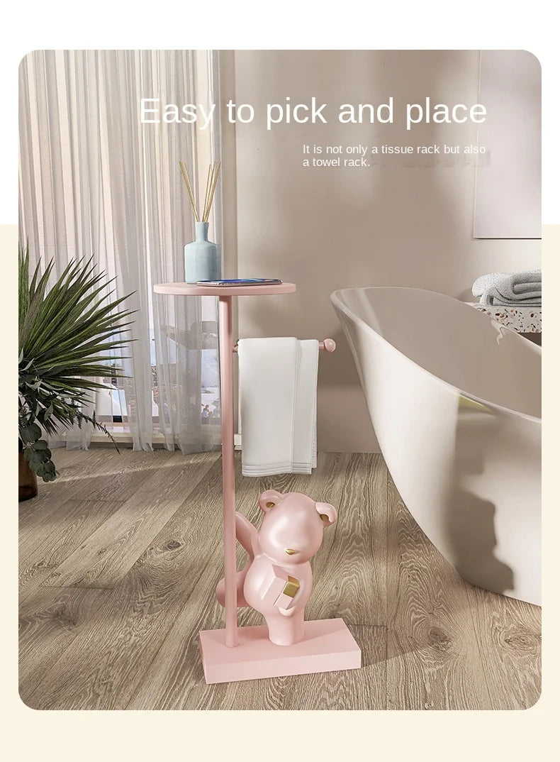 Nordic simple household decoration Bear figurine toilet roll paper rack floor decoration storage rack beside bathroom toilet - ๐๐ฎ ๐๐๐ ๐น๐๐๐๐ ๐ป๐๐๐๐ ๐๐
