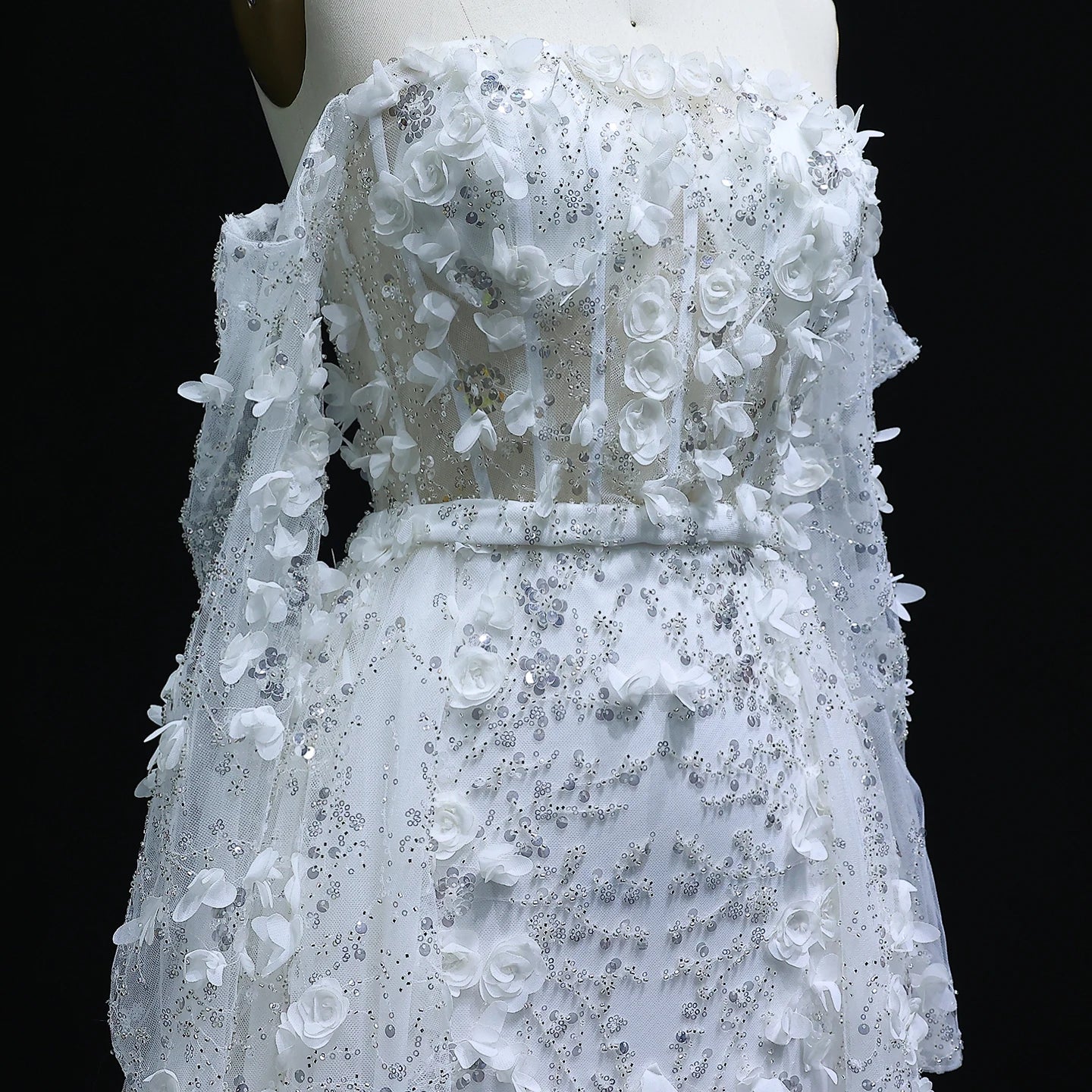 MC Elegant 3D Flowers Dubai Evening Dress