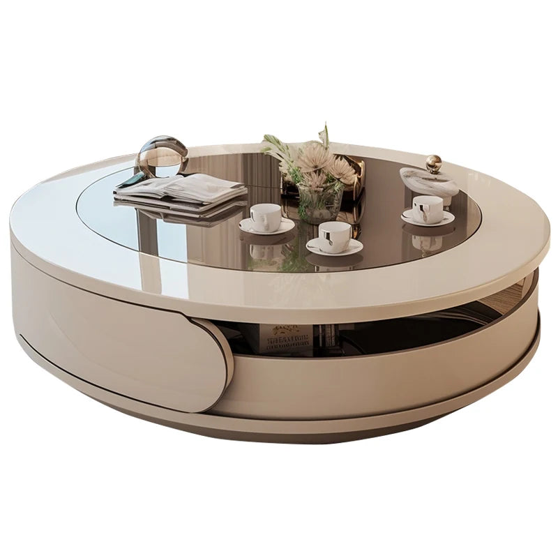 Minimalist Nordic-style luxury coffee table by MC THE BLACK DIAMOND, featuring sleek storage design and modern aesthetic.