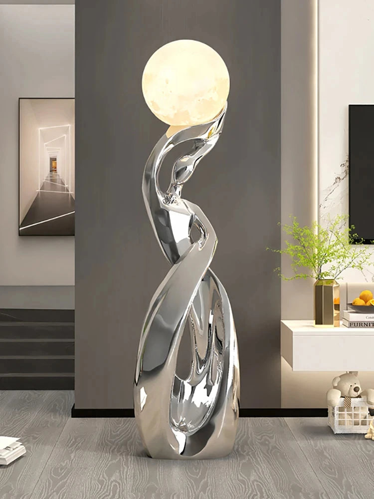 Home Decor Statue Abstract Art Ornaments Nordic Living Room Large Floor Luminous Sculpture Housewarming Gift Interior Figurines - https://mohammadcollection.com