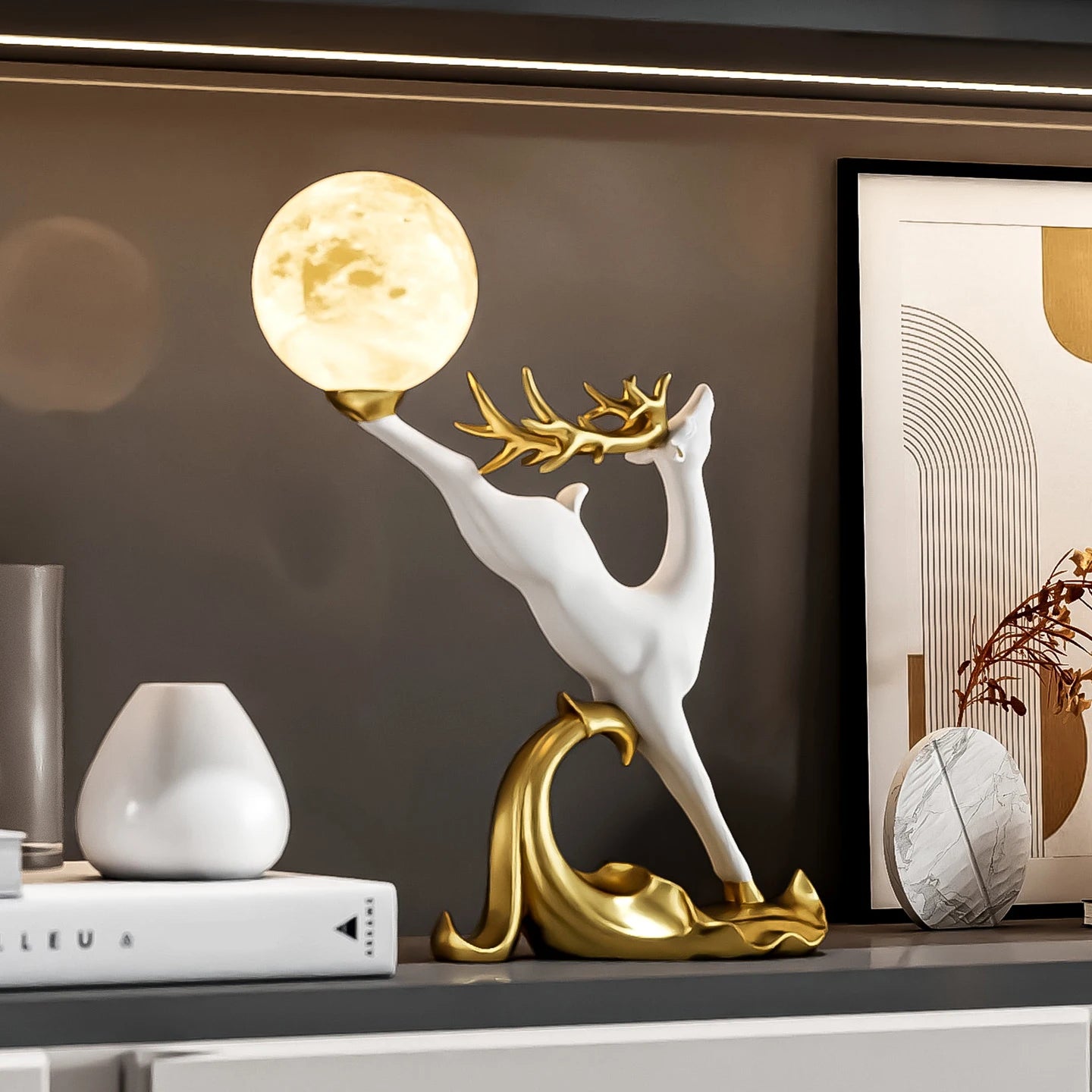 Nordic Luxury Home Decor Deer Figurine Ornament Living Room TV Cabinet Wine Cabinet Office Desk Decoration Housewarming Gift - ๐๐ฎ ๐๐๐ ๐น๐๐๐๐ ๐ป๐๐๐๐ ๐๐