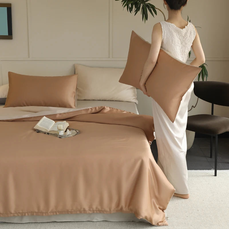MC Collection 100% Mulberry Silk Bedding Set from 𝕄𝕔 𝕋𝕙𝕖 𝔹𝕝𝕒𝕔𝕜 𝔻𝕚𝕒𝕞𝕠