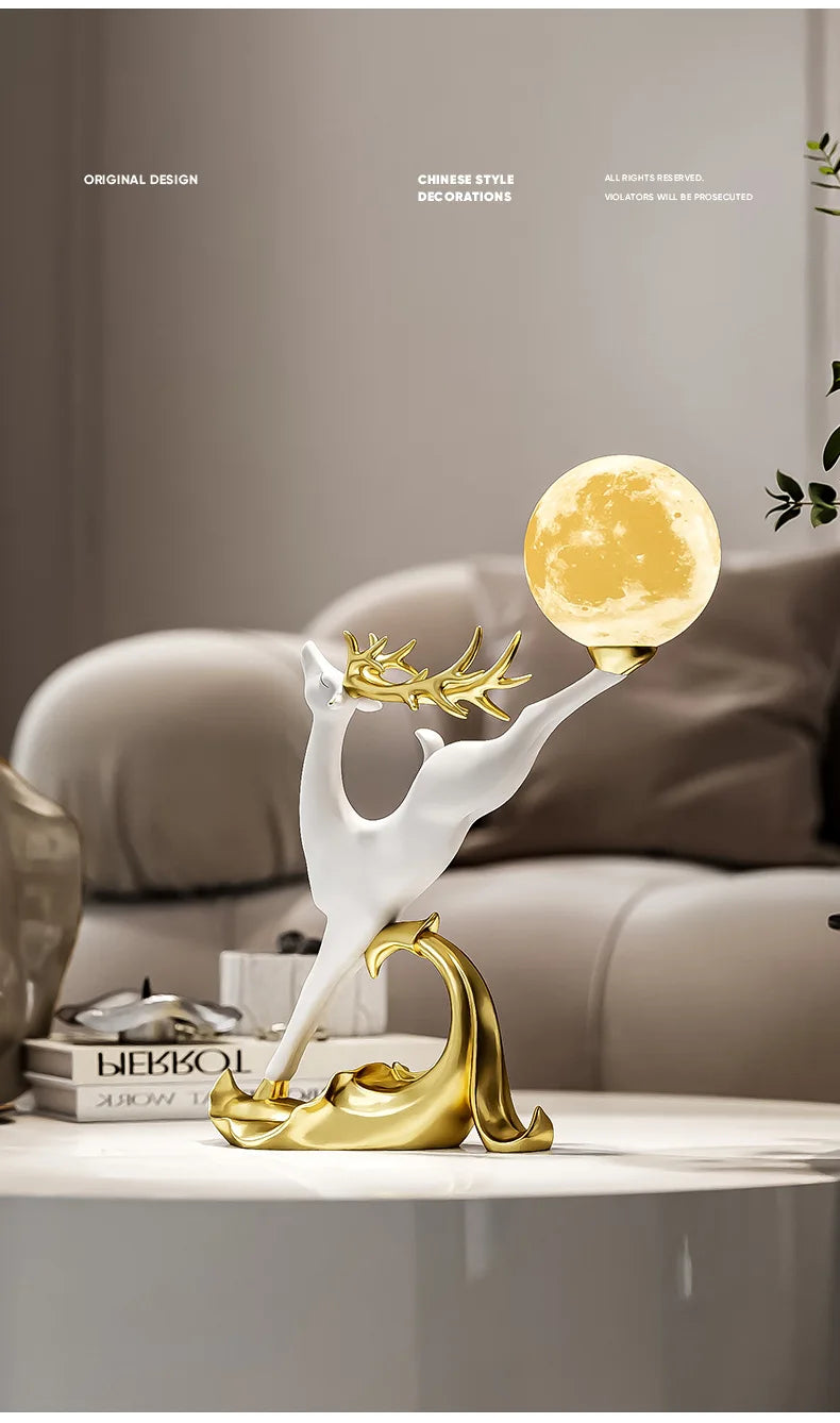 Nordic Luxury Home Decor Deer Figurine Ornament Living Room TV Cabinet Wine Cabinet Office Desk Decoration Housewarming Gift - ๐๐ฎ ๐๐๐ ๐น๐๐๐๐ ๐ป๐๐๐๐ ๐๐