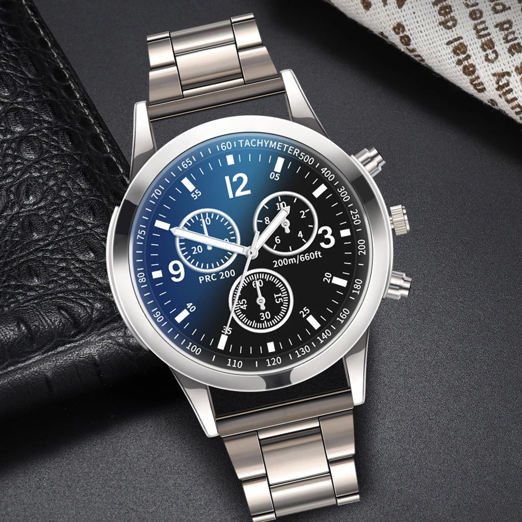 Matching couple's watches by MC The Black Diamonds featuring black bands and sleek round faces for him and her.