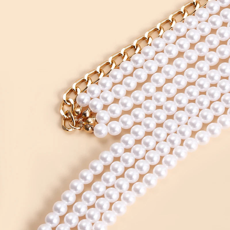 Multilayer pearl waist chain by šš ššš š¹šššš š»šššš šļæ½