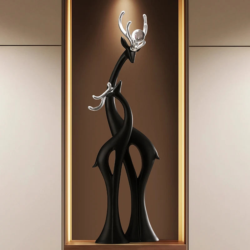Modern Simple Home Decor Couple Deer Figurine Ornament Light Luxury Living Room TV Cabinet Entrance Desk Decoration Wedding Gift - ๐๐ฎ ๐๐๐ ๐น๐๐๐๐ ๐ป๐๐๐๐ ๐๐