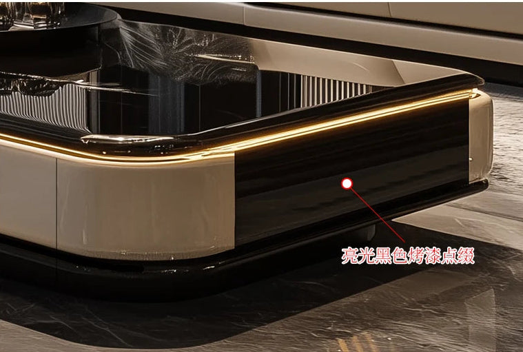 Modern minimalist black glass table with slate microcrystalline stone surface, 1.5 meters extended, by ๐๐ ๐๐๐ ๐น๐๐๐๐ ๐ป๏ฟฝ